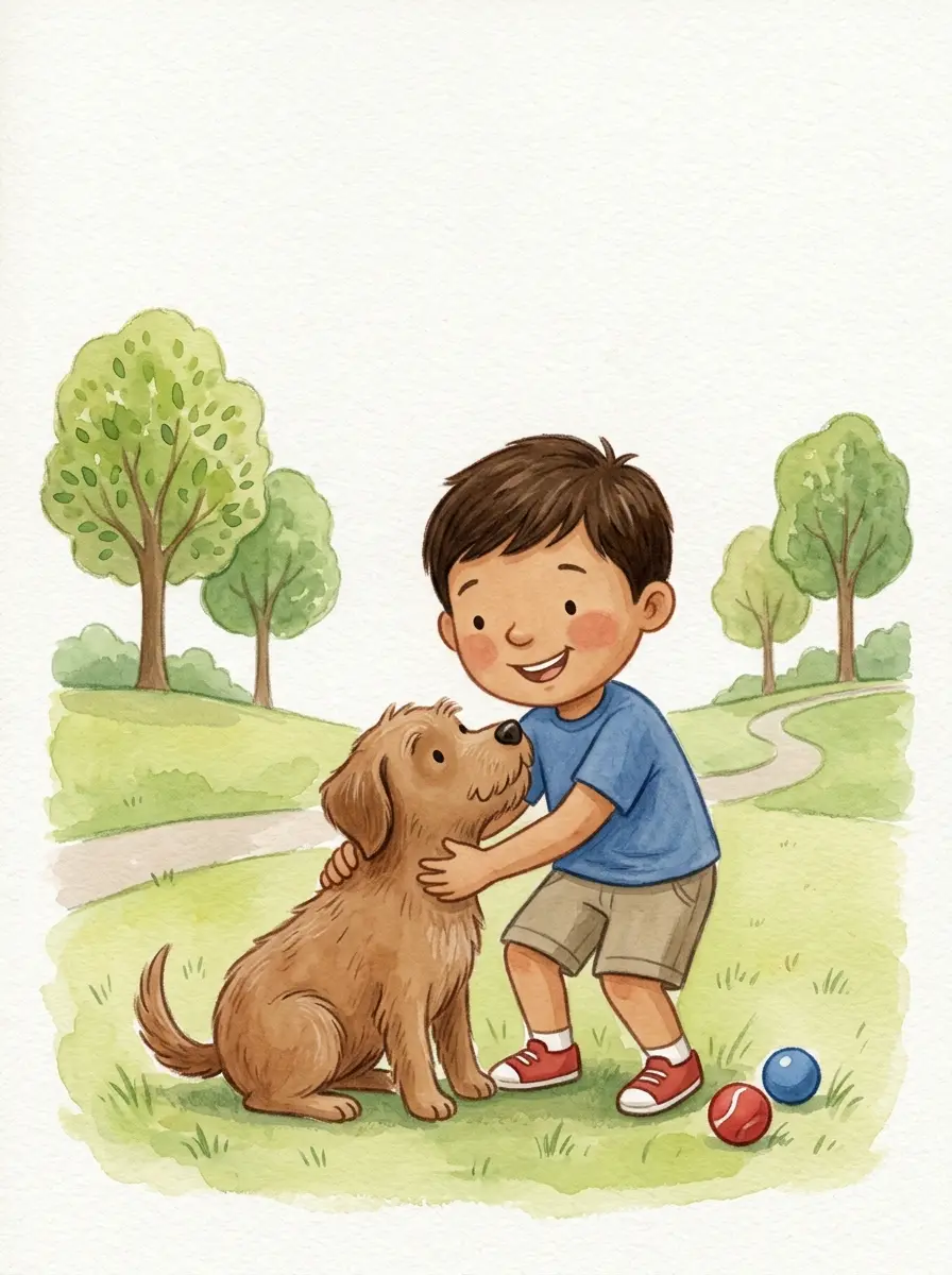 Manuel tiene un perro printable Spanish story cover